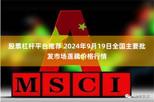 股票杠杆平台推荐 2024年9月19日全国主要批发市场莲藕价格行情