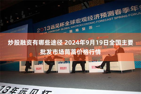 炒股融资有哪些途径 2024年9月19日全国主要批发市场茼蒿价格行情