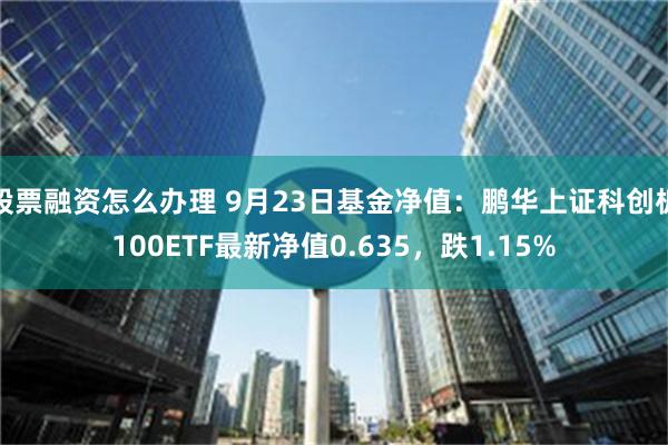 股票融资怎么办理 9月23日基金净值：鹏华上证科创板100ETF最新净值0.635，跌1.15%