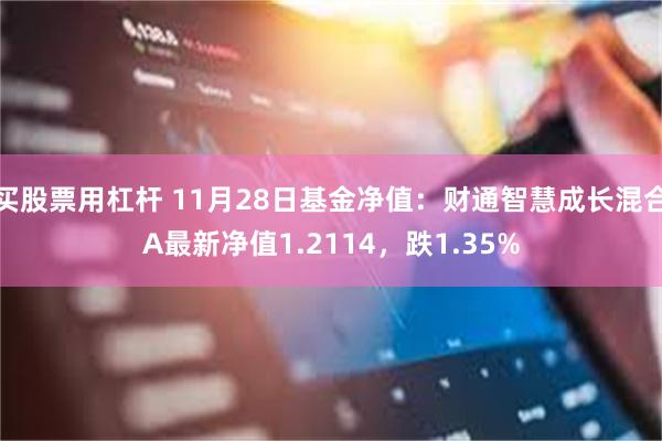 买股票用杠杆 11月28日基金净值：财通智慧成长混合A最新净值1.2114，跌1.35%