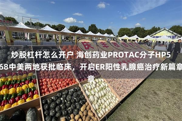 炒股杠杆怎么开户 海创药业PROTAC分子HP568中美两地获批临床，开启ER阳性乳腺癌治疗新篇章